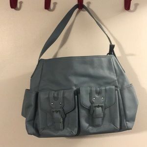 Blue satchel purse